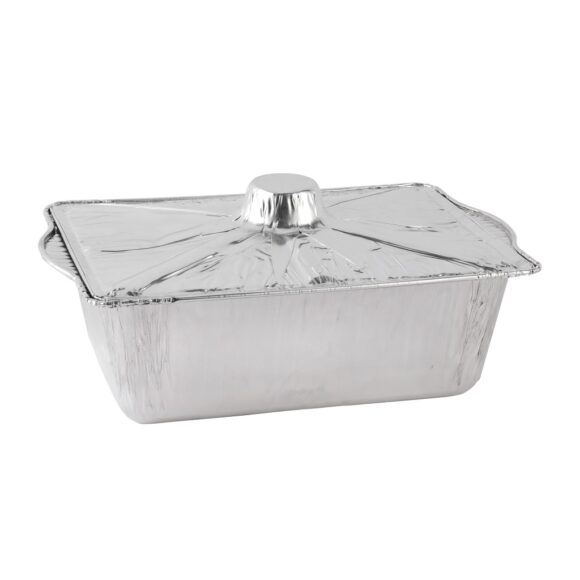 ALUMINIUM POT REC.4000ML WITH LID - 100 PCS