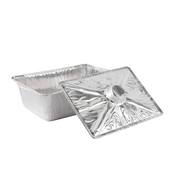 ALUMINIUM POT REC.4000ML WITH LID - 100 PCS - Image 2
