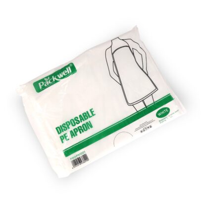 HD PE APRON 28X46" WHITE 100x10 Packets
