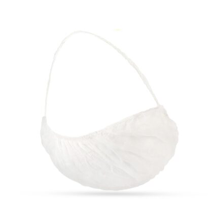 NON WOVEN BEARD COVER 18"WHITE 100X10PKT