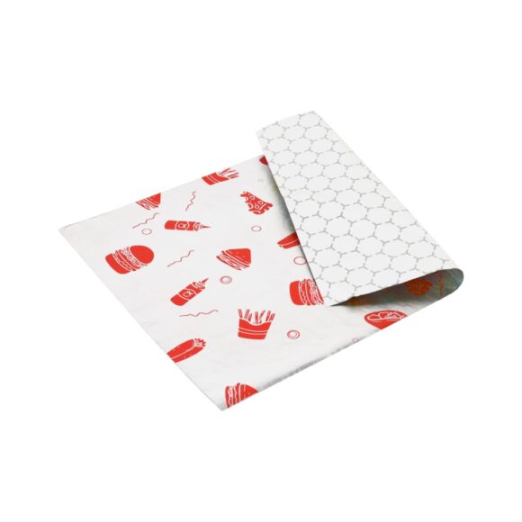 BURGER FOIL RED 25X35CM - Image 2