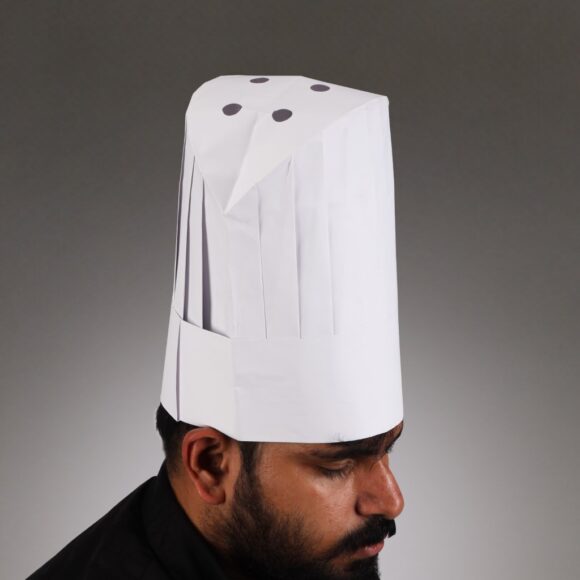 PAPER ROUND TOP WHTE CHEF HAT10" 10X10PCK - Image 3