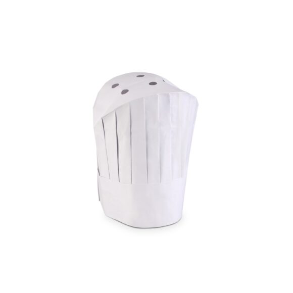 PAPER ROUND TOP WHTE CHEF HAT10" 10X10PCK