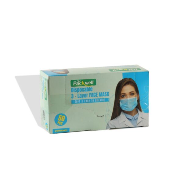 Packwell Non Woven Face Mask Blue - Image 2