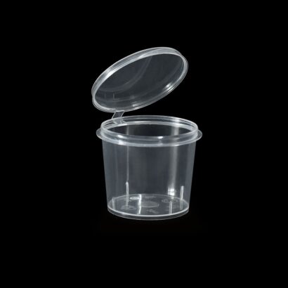 CLEAR HINGED CONTAINER 25ML 1x2000
