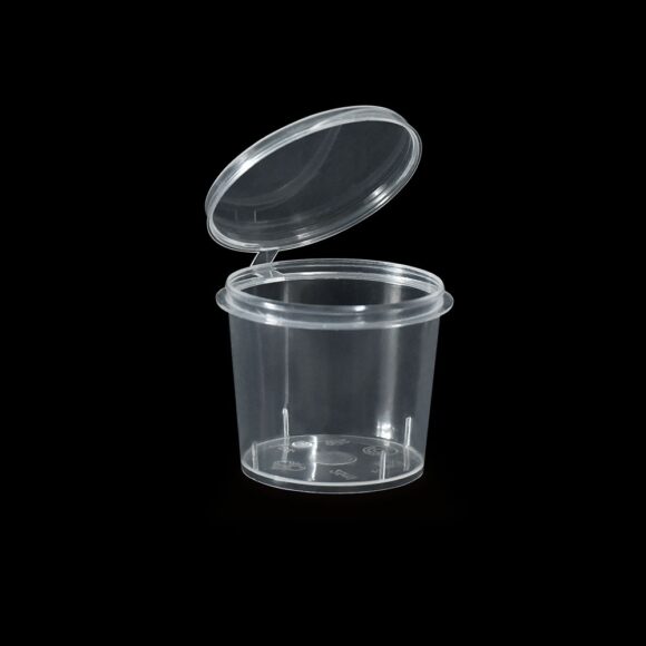 CLEAR HINGED CONTAINER 25ML 1x2000