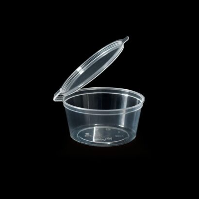 CLEAR HINGED CONTAINER 50ML 1x2000