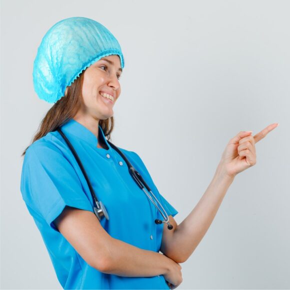 NON WOWEN MOB CAP BLUE 21" 100X10PCKT - Image 3