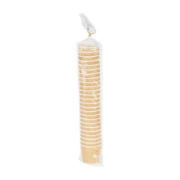 PAPER RIPPLE CUP 4OZ 1CTN=40BAG*25PCS BROWN - Image 2