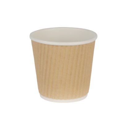 PAPER RIPPLE CUP 4OZ 1CTN=40BAG*25PCS BROWN
