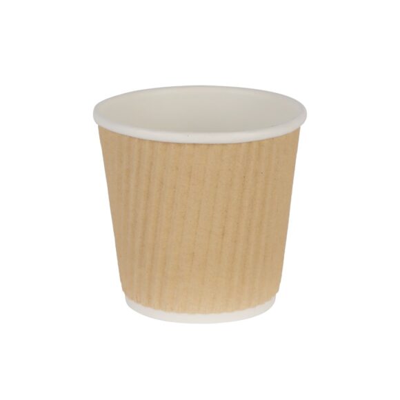 PAPER RIPPLE CUP 4OZ 1CTN=40BAG*25PCS BROWN