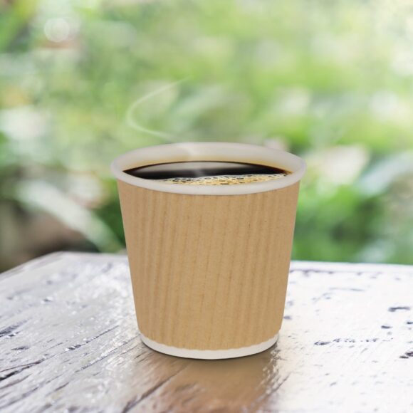 PAPER RIPPLE CUP 4OZ 1CTN=40BAG*25PCS BROWN - Image 4