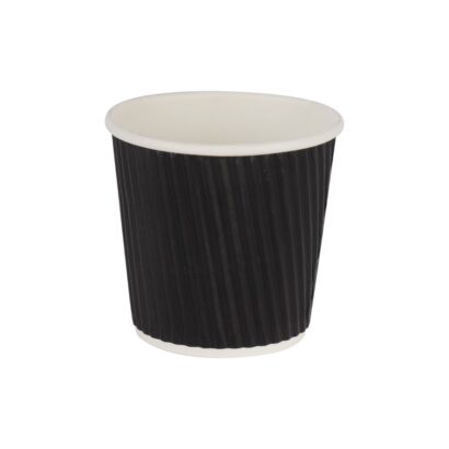 PAPER RIPPLE CUP 4OZ 1CTN 40BAG*25PCS BLACK