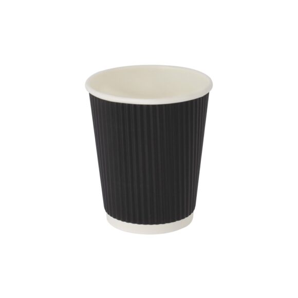 PAPER RIPPLE CUP 8OZ 1CTN 20BAG*25PCS BLACK