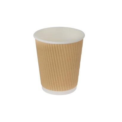 PAPER RIPPLE CUP 8OZ 1CTN 20BAG*25PCS BROWN