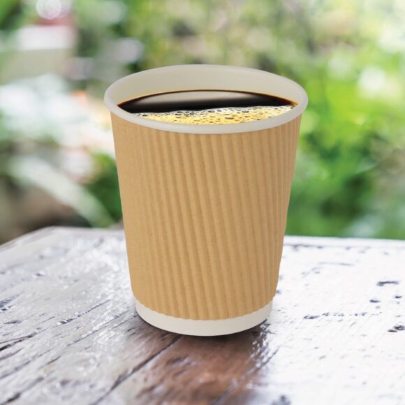 PAPER RIPPLE CUP 8OZ 1CTN 20BAG*25PCS BROWN - Image 3