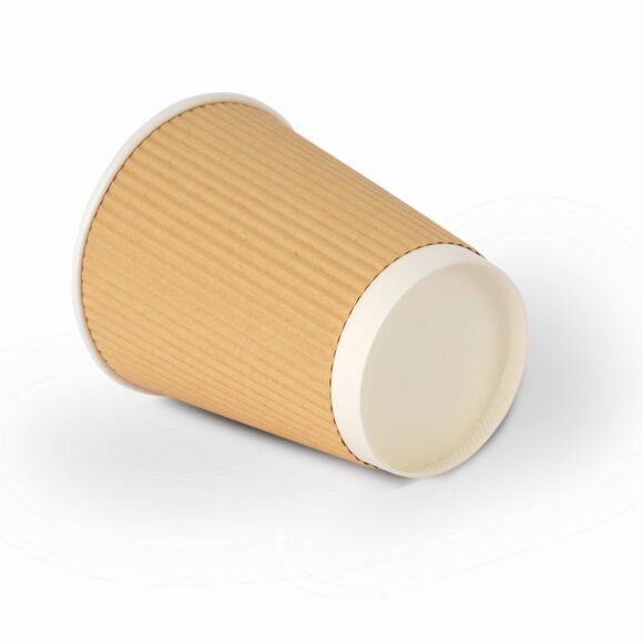 PAPER RIPPLE CUP 8OZ 1CTN 20BAG*25PCS BROWN - Image 2