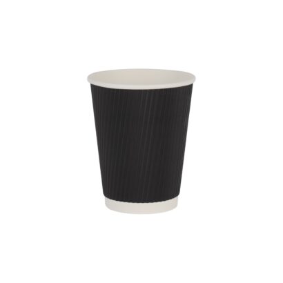 PAPER RIPPL CUP 12OZ ICTN=20BAG*25PCS BLACK