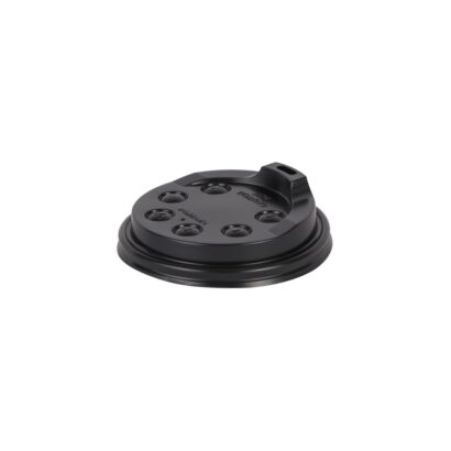 BLACK ZIP LID FOR PAPER CUP 90 MM DIAMETER, 12/16 OZ, PACK OF 50