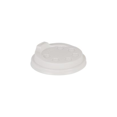 WHITE ZIP LID FOR PAPER CUP 90 MM DIAMETER, 12/16 OZ, PACK OF 50