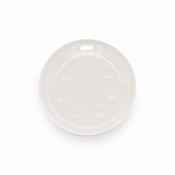 WHITE ZIP LID FOR PAPER CUP 90 MM DIAMETER, 12/16 OZ, PACK OF 50 - Image 3