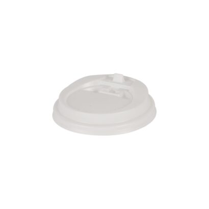 WHITE RECLOSABLE LID FOR PAPER CUP 90 MM DIAMETER, 12/16 OZ, PACK OF 50