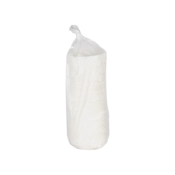 WHITE RECLOSABLE LID FOR PAPER CUP 90 MM DIAMETER, 12/16 OZ, PACK OF 50 - Image 3