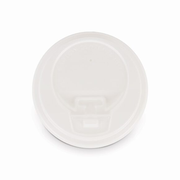 WHITE RECLOSABLE LID FOR PAPER CUP 90 MM DIAMETER, 12/16 OZ, PACK OF 50 - Image 2