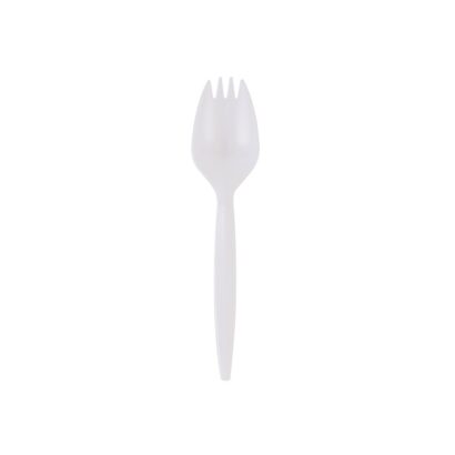 PLASTIC SPORK INDIVIDUALLY WRAPPED, 1000 PIECES, 2.3 GRAMS EACH