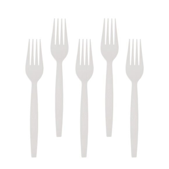 PLASTIC HEAVY-DUTY FORK 50 PIECES. 5.3 GRAMS EACH - Image 2
