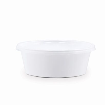 BLACK BASE MICROWAVE CONTAINER WITH CLEAR LID- PWMW1311| 250 ML, ROUND SHAPED, PACK OF 500