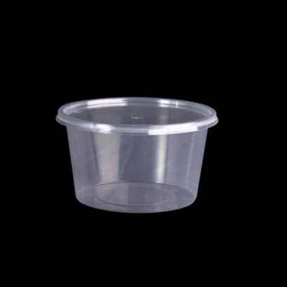 MICROWAVE CONTAINER WITH LID 450 ML, ROUND SHAPED, PACK OF 500