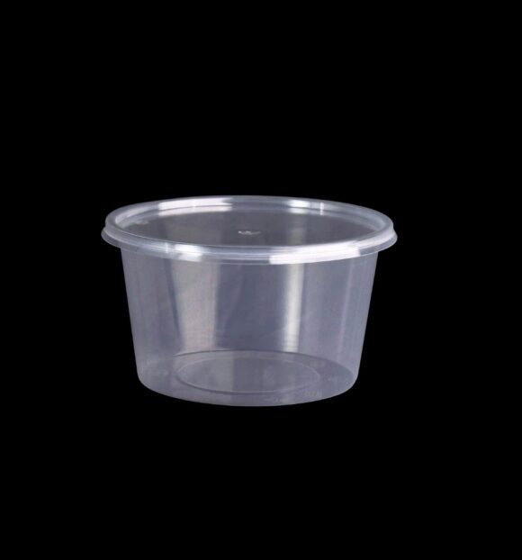 MICROWAVE CONTAINER WITH LID 450 ML, ROUND SHAPED, PACK OF 500