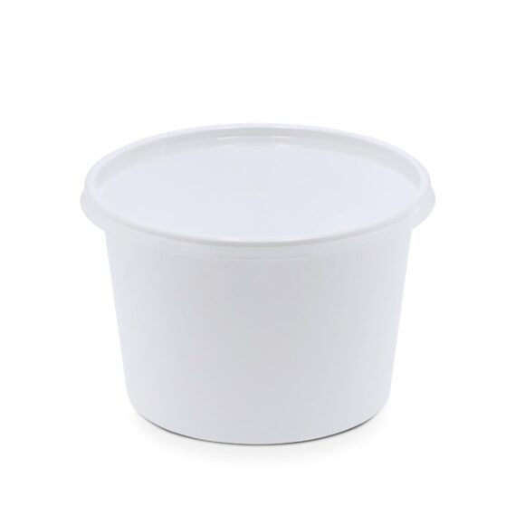 BLACK BASE MICROWAVE CONTAINER WITH CLEAR LID 500 ML, ROUND SHAPED, PACK OF 500