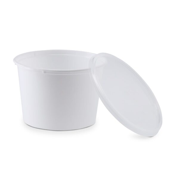 BLACK BASE MICROWAVE CONTAINER WITH CLEAR LID 500 ML, ROUND SHAPED, PACK OF 500 - Image 2