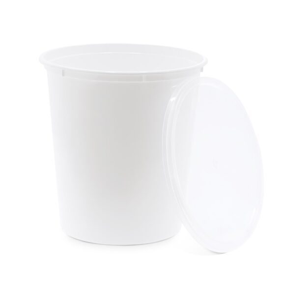 BLACK BASE MICROWAVE CONTAINER WITH CLEAR LID 750 ML, ROUND SHAPED, PACK OF 250 - Image 2