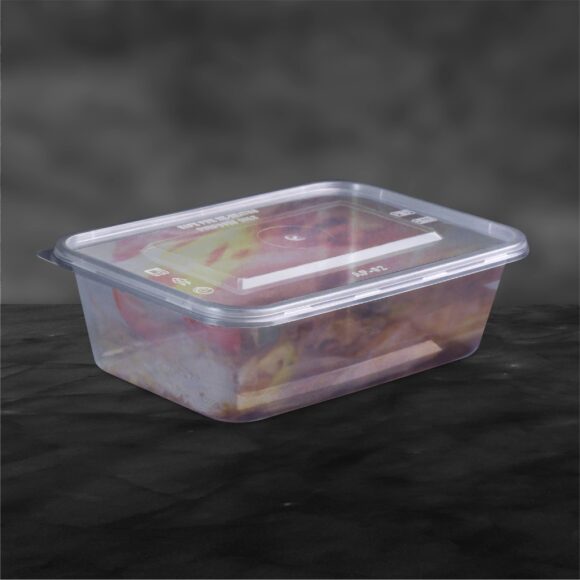 MICROWAVE CONTAINER WITH LID 650 ML, RECTANGLE SHAPED, PACK OF 500 - Image 2