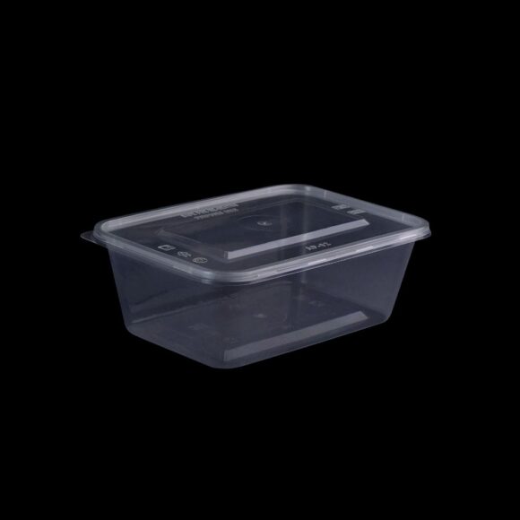 MICROWAVE CONTAINER WITH LID 750 ML, RECTANGLE SHAPED, PACK OF 500