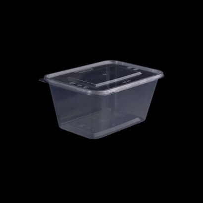 MICROWAVE CONTAINER WITH LID 1000 ML, RECTANGLE SHAPED, PACK OF 500