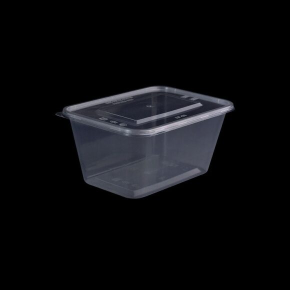 MICROWAVE CONTAINER WITH LID 1000 ML, RECTANGLE SHAPED, PACK OF 500