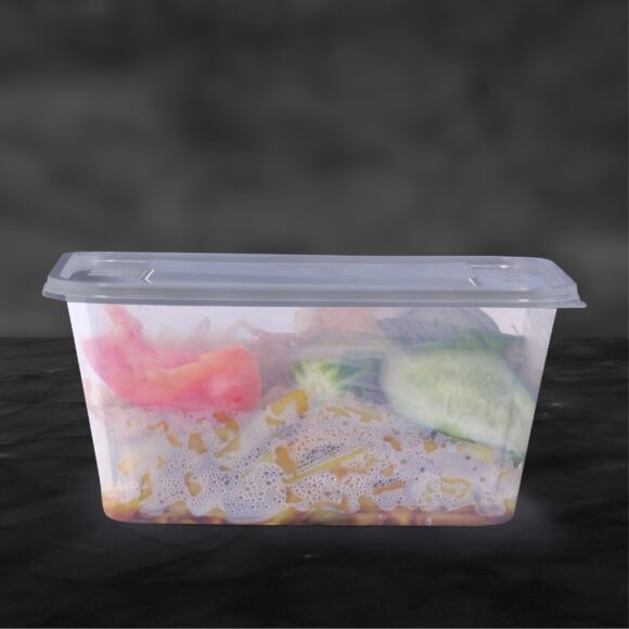 MICROWAVE CONTAINER WITH LID 1000 ML, RECTANGLE SHAPED, PACK OF 500 - Image 2