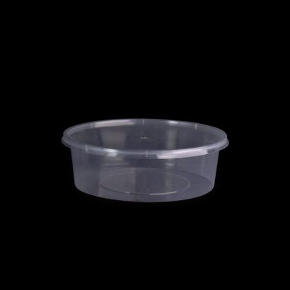 MICROWAVE CONTAINER WITH LID 600 ML, ROUND SHAPED, PACK OF 200