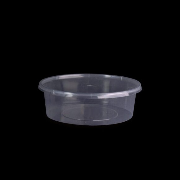 MICROWAVE CONTAINER WITH LID 600 ML, ROUND SHAPED, PACK OF 200