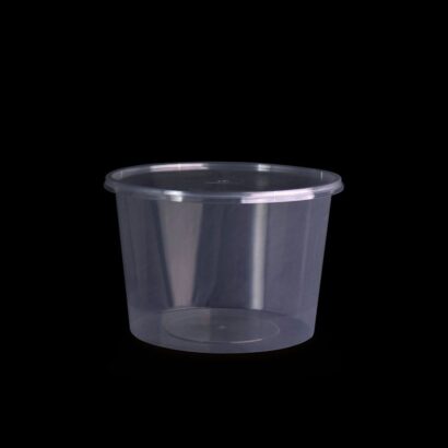 MICROWAVE CONTAINER WITH LID 1000 ML, ROUND SHAPED, PACK OF 200