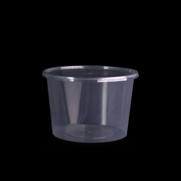 MICROWAVE CONTAINER WITH LID 1000 ML, ROUND SHAPED, PACK OF 200