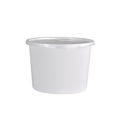 MICROWAVE CONTAINER WITH LID 2000 ML, ROUND SHAPED, PACK OF 100
