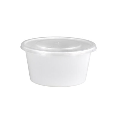WHITE CONTAINER WITH LID- PWMW1327-WH 150 ML, ROUND SHAPED, PACK OF 1500