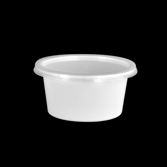 BLACK BASE MICROWAVE CONTAINER WITH CLEAR LID 100 ML, ROUND SHAPED, PACK OF 1500 - Image 2